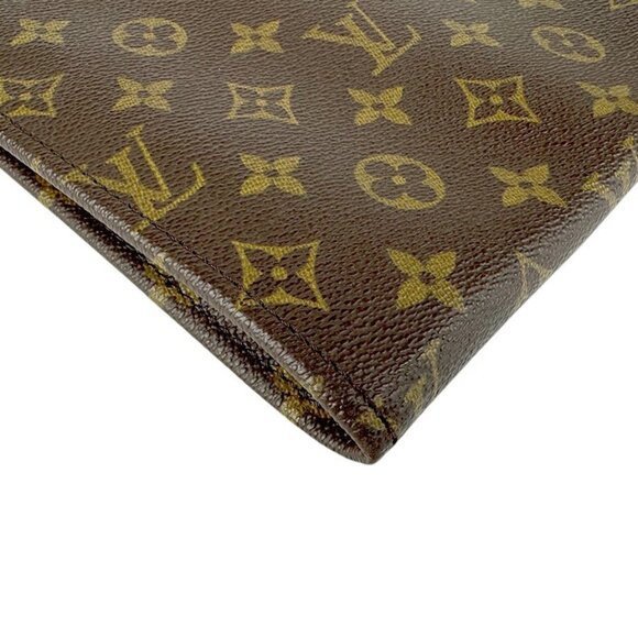 LOUIS VUITTON Monogram Posh Documents Clutch Bag Brown - Picture 6 of 12